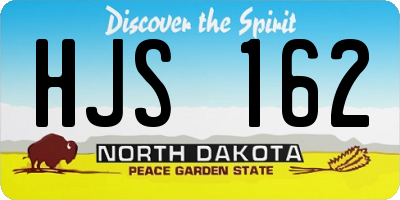 ND license plate HJS162