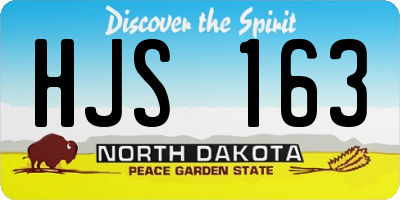 ND license plate HJS163