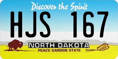 ND license plate HJS167