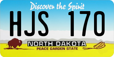 ND license plate HJS170