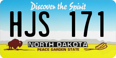 ND license plate HJS171