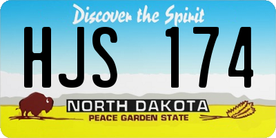 ND license plate HJS174