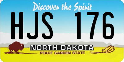ND license plate HJS176