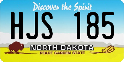 ND license plate HJS185