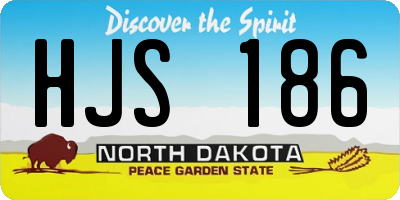 ND license plate HJS186