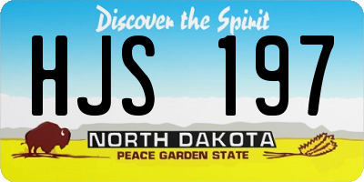 ND license plate HJS197