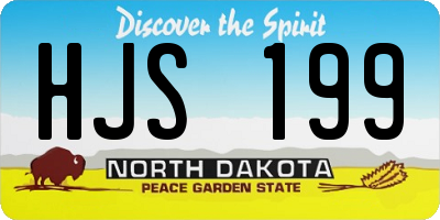 ND license plate HJS199