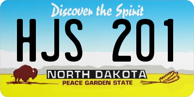 ND license plate HJS201