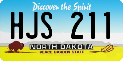 ND license plate HJS211