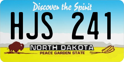 ND license plate HJS241
