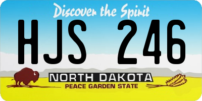 ND license plate HJS246