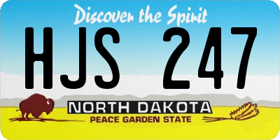 ND license plate HJS247