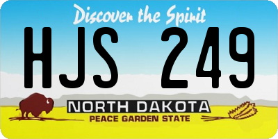 ND license plate HJS249