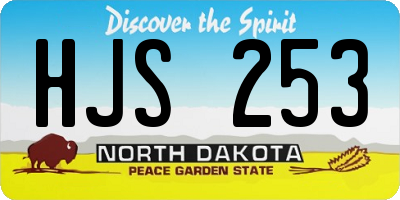 ND license plate HJS253
