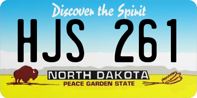 ND license plate HJS261