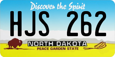 ND license plate HJS262