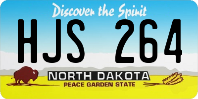 ND license plate HJS264