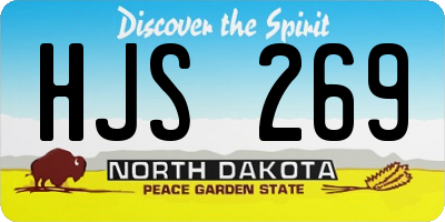 ND license plate HJS269