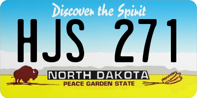 ND license plate HJS271