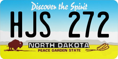 ND license plate HJS272
