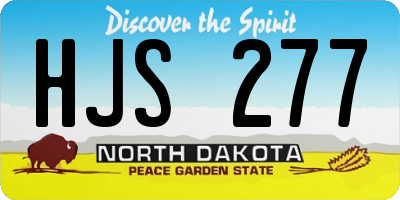 ND license plate HJS277
