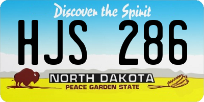 ND license plate HJS286