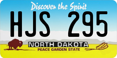 ND license plate HJS295