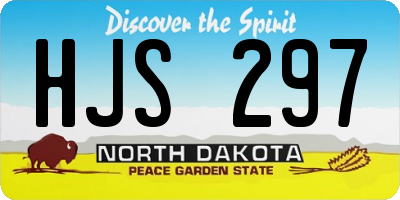 ND license plate HJS297