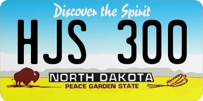 ND license plate HJS300