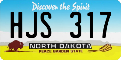 ND license plate HJS317