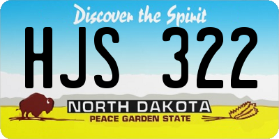 ND license plate HJS322