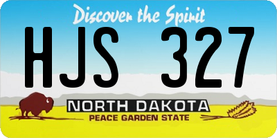 ND license plate HJS327