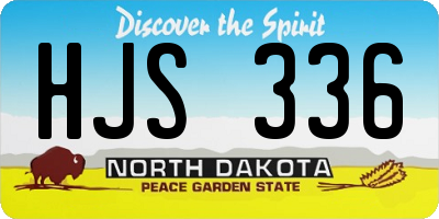 ND license plate HJS336