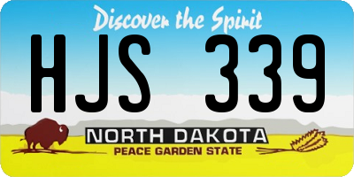 ND license plate HJS339