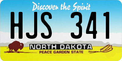 ND license plate HJS341