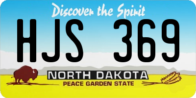 ND license plate HJS369