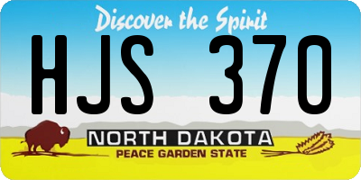 ND license plate HJS370