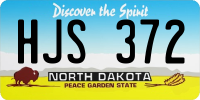 ND license plate HJS372
