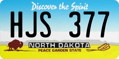 ND license plate HJS377