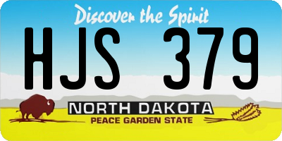 ND license plate HJS379