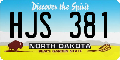 ND license plate HJS381