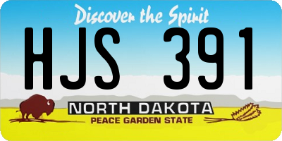 ND license plate HJS391