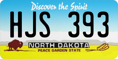 ND license plate HJS393