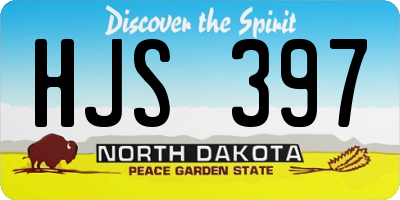 ND license plate HJS397