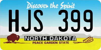 ND license plate HJS399