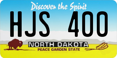 ND license plate HJS400