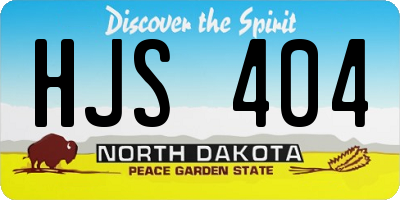 ND license plate HJS404