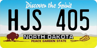 ND license plate HJS405