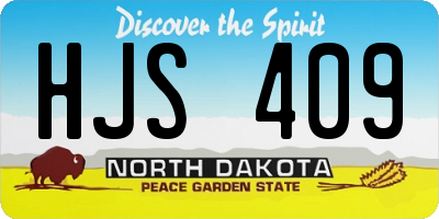 ND license plate HJS409
