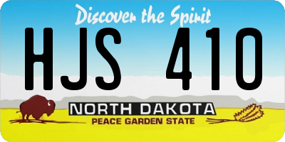 ND license plate HJS410